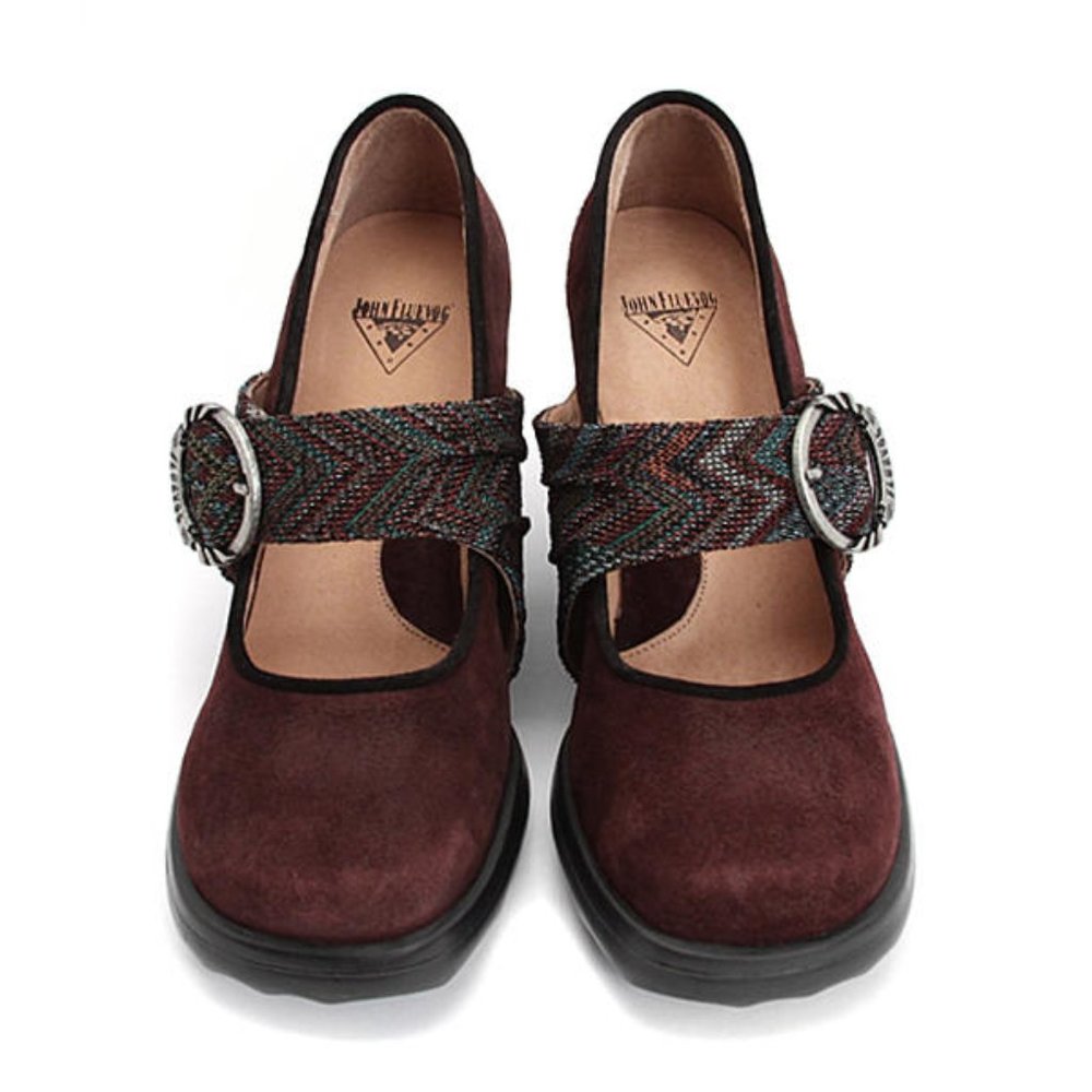 DISCONTINUED John Fluevog Burgundy Arret Mary Jane Women's size 7